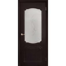 Дверь межкомнатная Дубрава Сибирь Венто ФОМАН Венге, стекло художественное